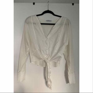 Zara tie up blouse